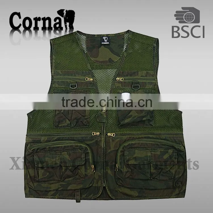 Camouflage fishing vest/waistcoat