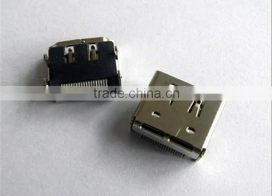 HDMI 19P female DIP copper-covered connector