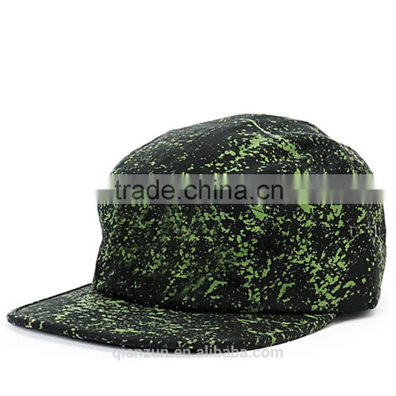 High Quality Wholesale Flat Brim Custom Printing 5 Panel Hats