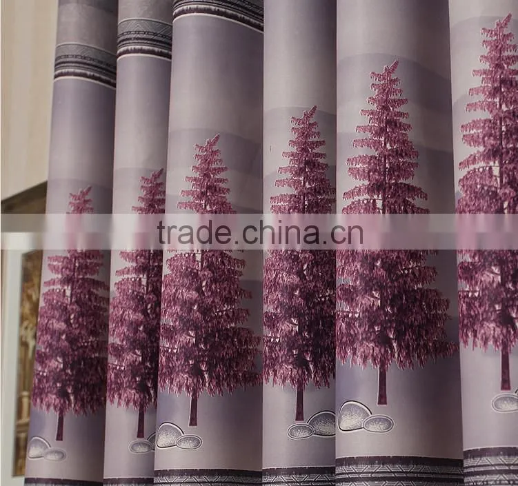 2015 hot sale printed designed No. 34 window curtains, made- up black out fabric in home or hotel