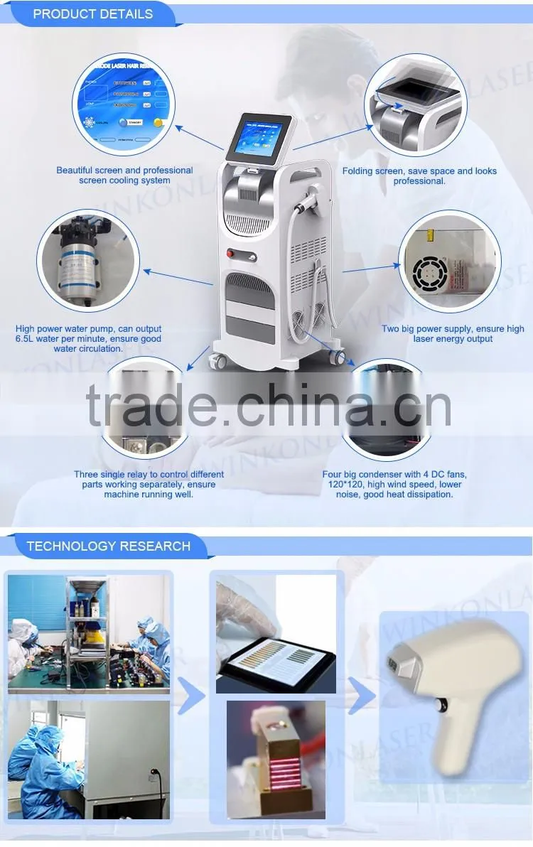 mini ipl hair removal machine 808nm diode laser system with 100% good reputation