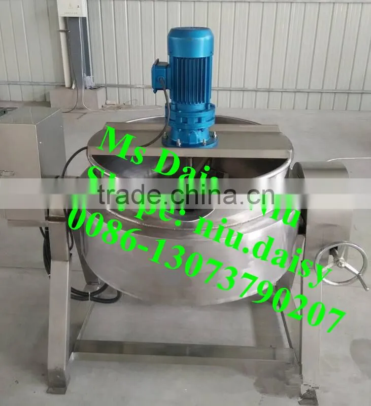 Commerical tilting jacketed kettle/agitator kettle/steam cooking kettle with agitator