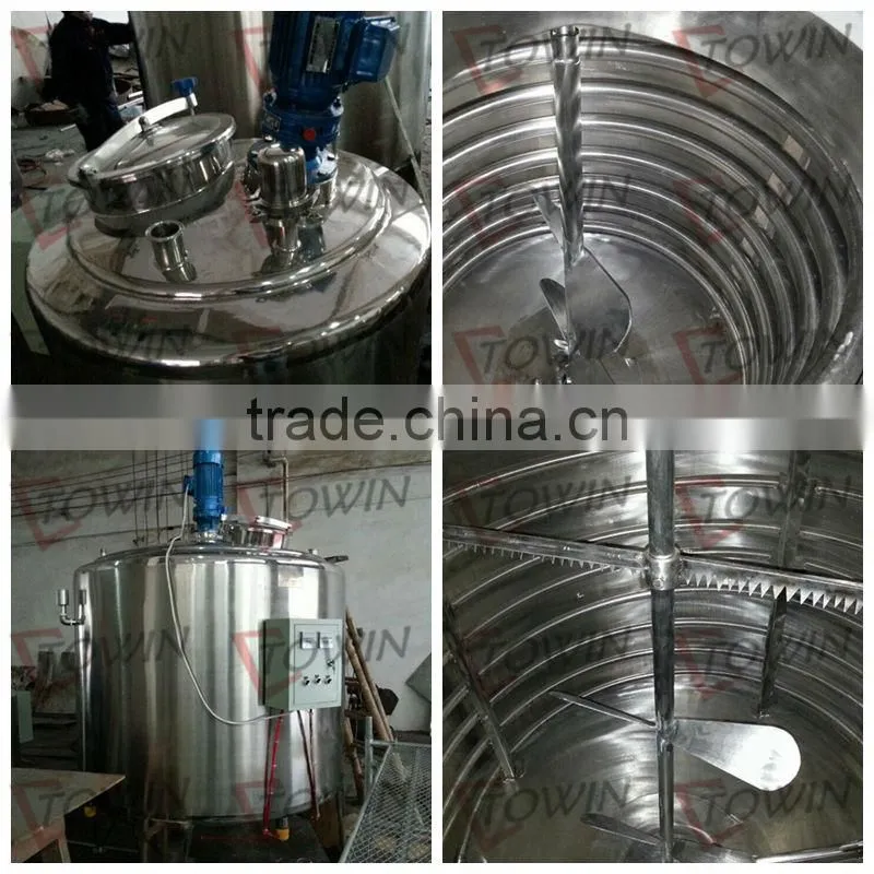 100-10000L stainless steel high pressure chemical reactor with condensor