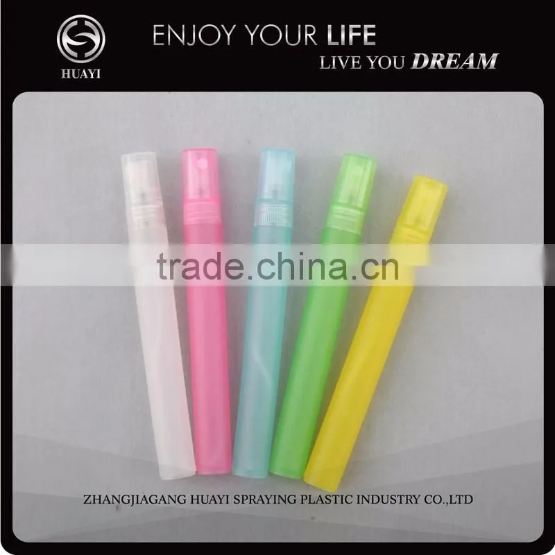 Round shape plastic perfume bottle with sprayer
