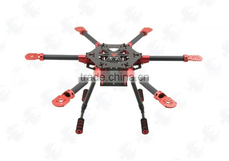 700mm 3K Carbon Fiber Self-lock Umbrella Folding-arm Hexacopter Frame Kit with Landing Gear for RC Multicopter FPV