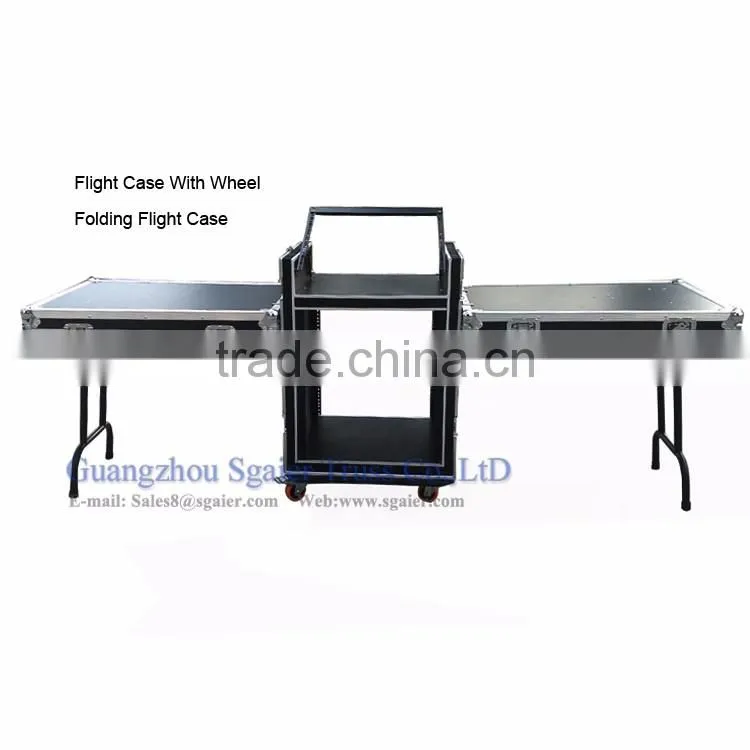 Aluminum dj flight case folding portable dj table top quality
