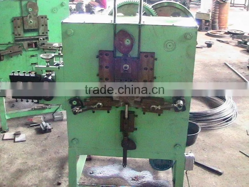 Round wire clothes hanger hook bending and threading machine