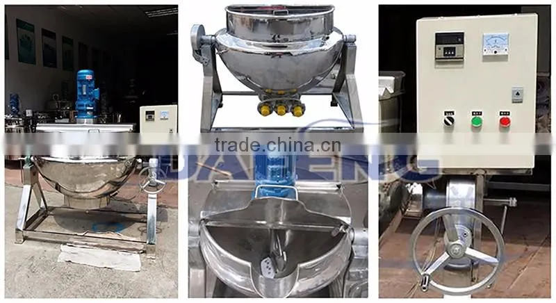 500L Stainless steel 304 candy electric cooking pot