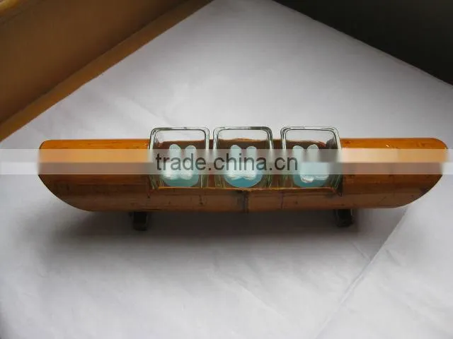 Glass Crystal Candle Holder