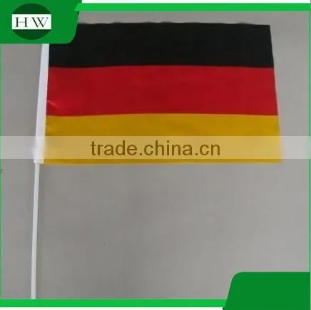 The Customized design mini plastic pole and cloth material supportive country flag