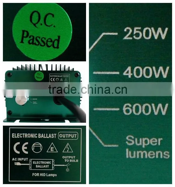 600w hydroponic dimmable grow ballast/ 250 watt hps grow light kits/ 240v 600w ballast hydroponics