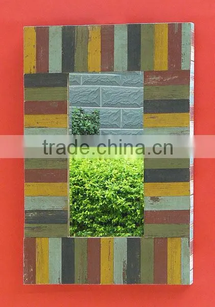 Antique Classial Vintage Decorative Outdoor Wooden Frame Mirror