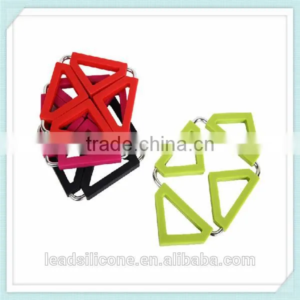 FDA Tableware heart-resistant honeycomb silicone table coaster
