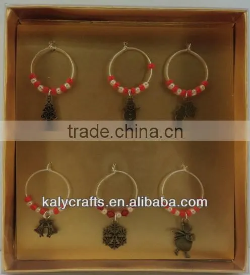 promotion item christmas wine charms