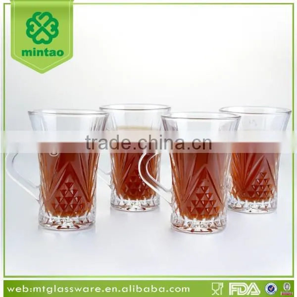 high white clear glass coffee cup/glass tea cup/OEM coffee mug