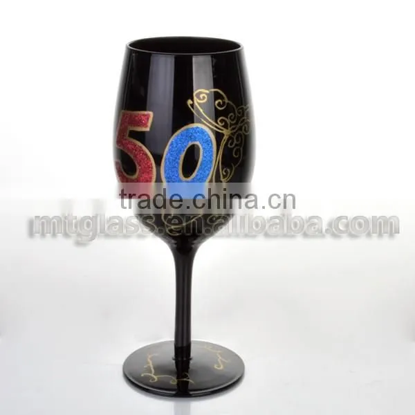 Glass Drinkware Type and Stocked Feature birthday WINE GLASS