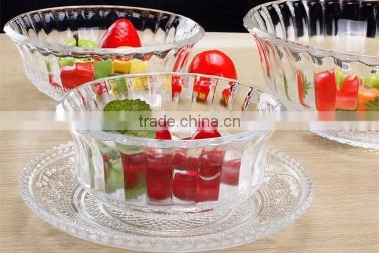 wholesale glass bowl set for crop circle and milk