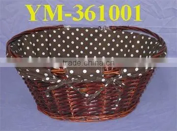 High quality portable beautiful willow shopping basket