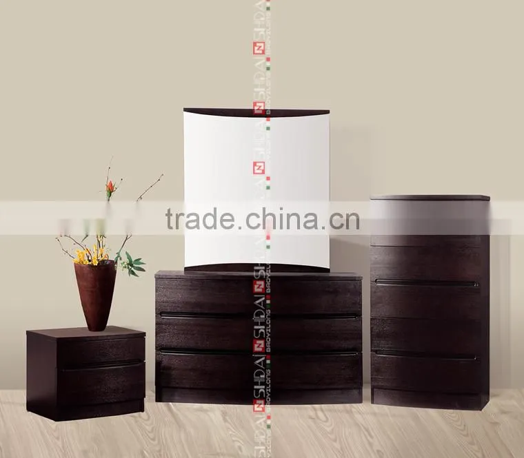 stylish wooden double bed / double bed size / modern double beds B66