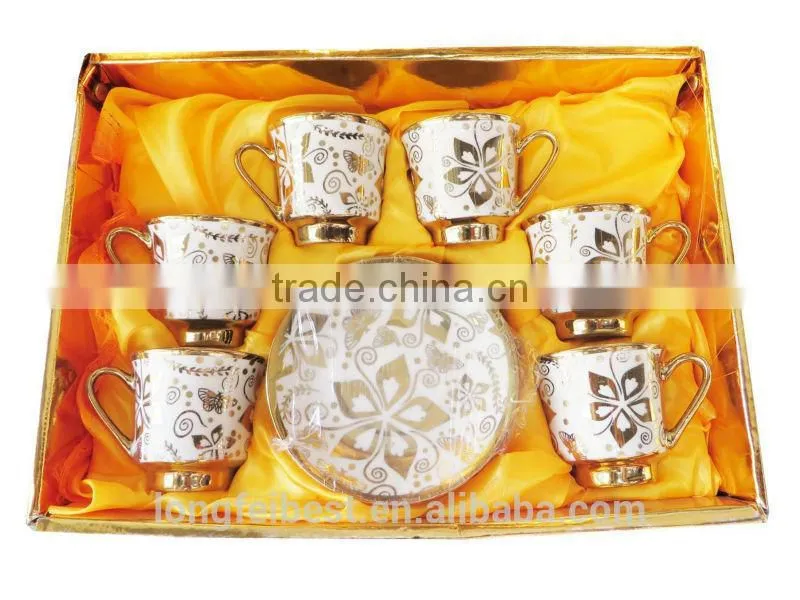 Delegant 12pcs Chinese Porcelain Coffee Cup Sets