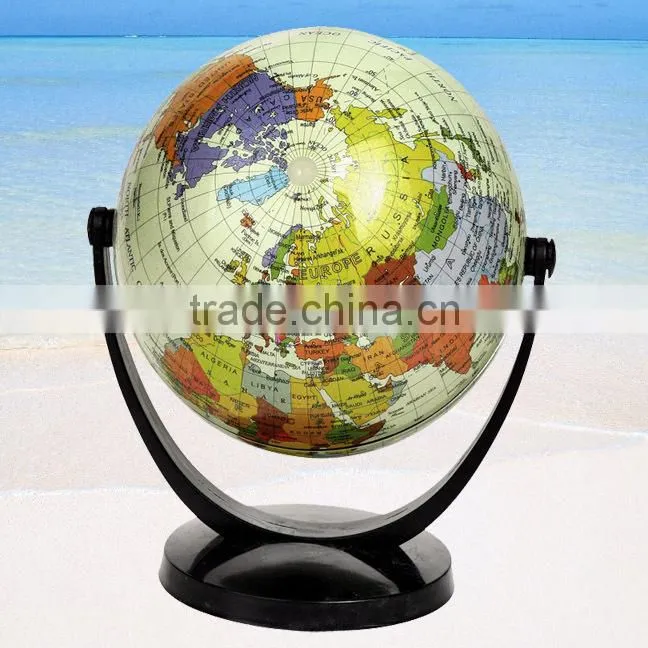 Quality school all plastic rotating 20cm world globe