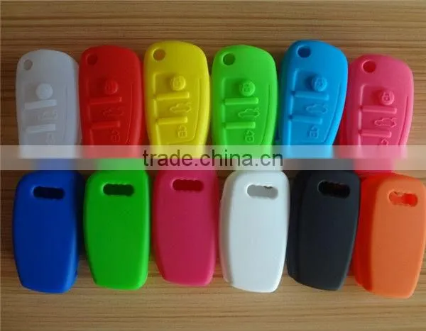 Silicone car key covers for Audi with single color