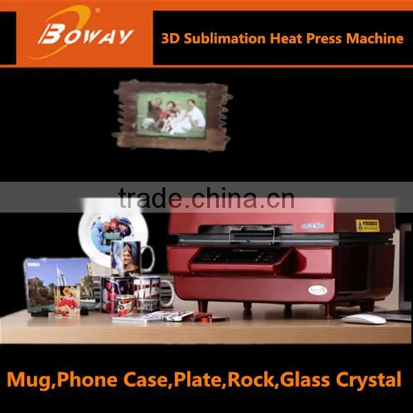 Mugs cups phone case plate crystal Mini 3D Sublimation Vacuum Heat Press Machine