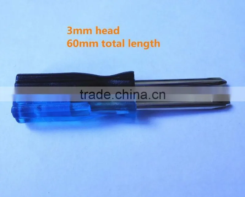 Promotional 3x60mm Mini screwdriver with Phillips / Cross head