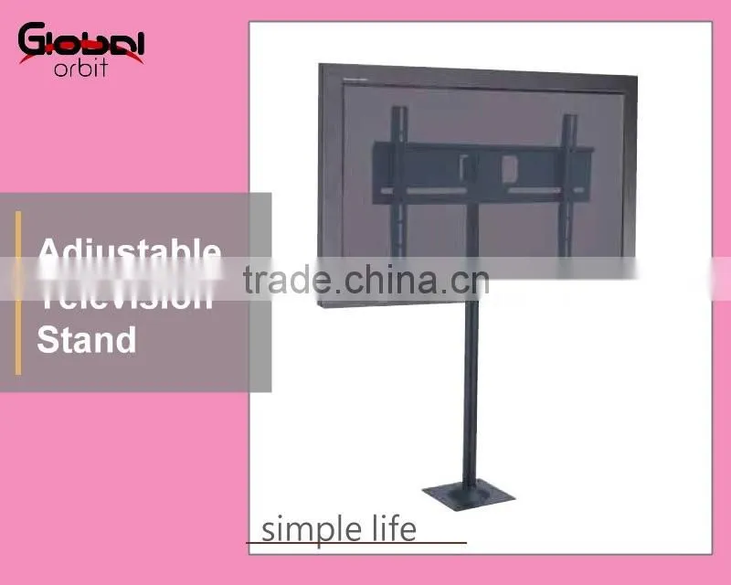 Height adjustable swivel TV floor stand, telescoping plasma TV bracket