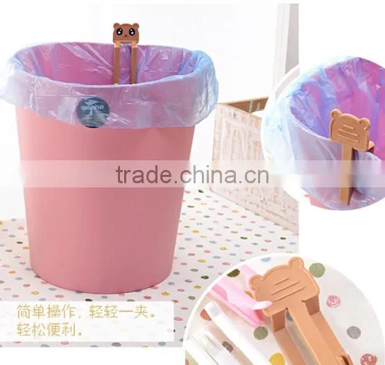 New product of 2015 diy cartoon mini garbadge bag clamp clip plastic clips