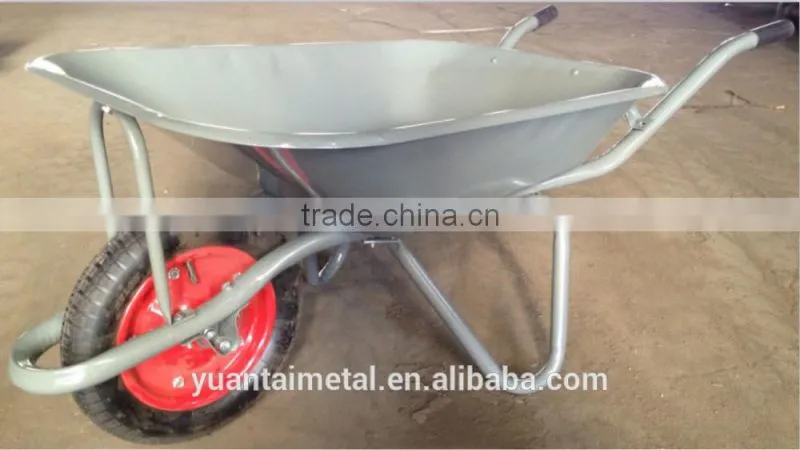 Qingdao cheap Heavy duty 150kg 65L garden wheelbarrow manufacture WB6201