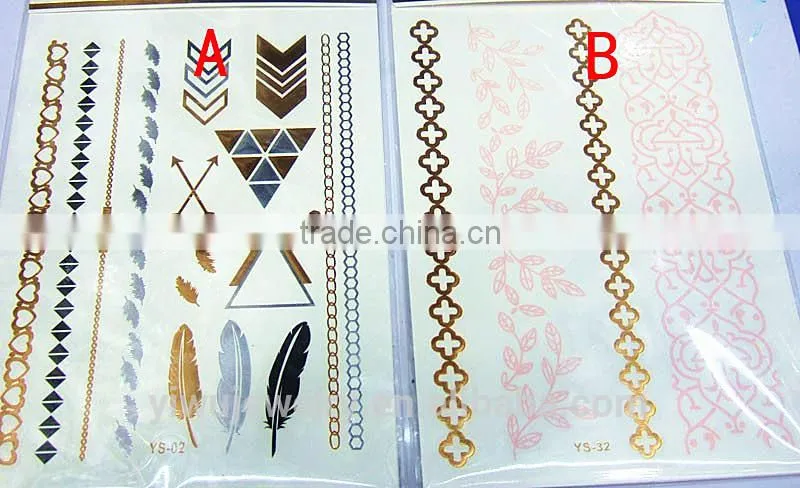 T001-009 Women Beauty And Personal Care Body Art Sexy Temporary Body Jewelry Tattoo