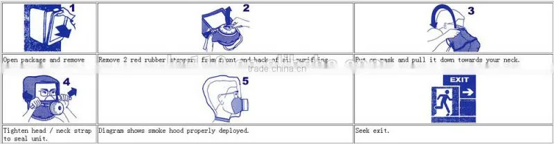 2016 New Low Price Wholesale XHZLC40 60 TZL30 emergency fire mask MANUFACTURER