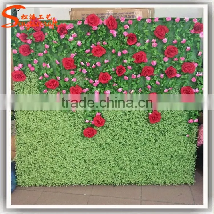 China Supplier Artificial Flower Backdrop Silk Flower Wall Backdrop for Wedding Decoration