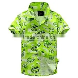 Boys summer short sleeve t shirt new arrival fashion aloha Hawaiian floral shirt for boy