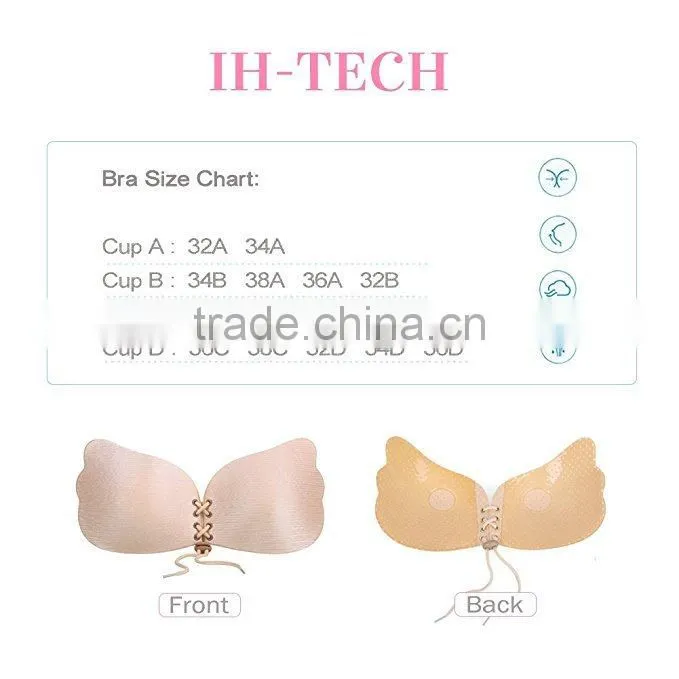 Strapless Self Adhesive Silicone Invisible Push-up Bras for Women