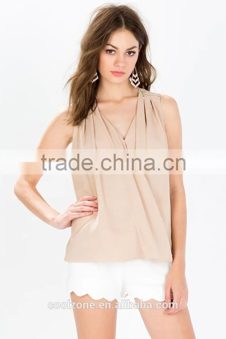 Elegant zip shoulder surplus front evening clothes women 2015