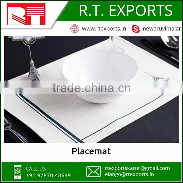 Plain 100%Cotton Material Restaurant and Cafe Table Placemat