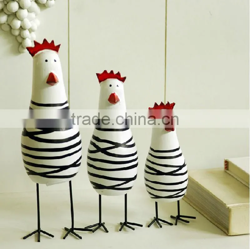 factory sale cute chicken family woodcarving easter decoration