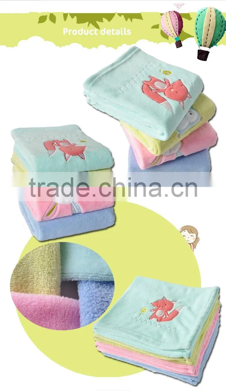 Promotion Gift Cheap Warm Polyester Knitting Fleece Blanket