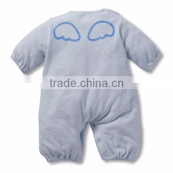 sweet heart cartoon letter long sleeve flat angle baby romper
