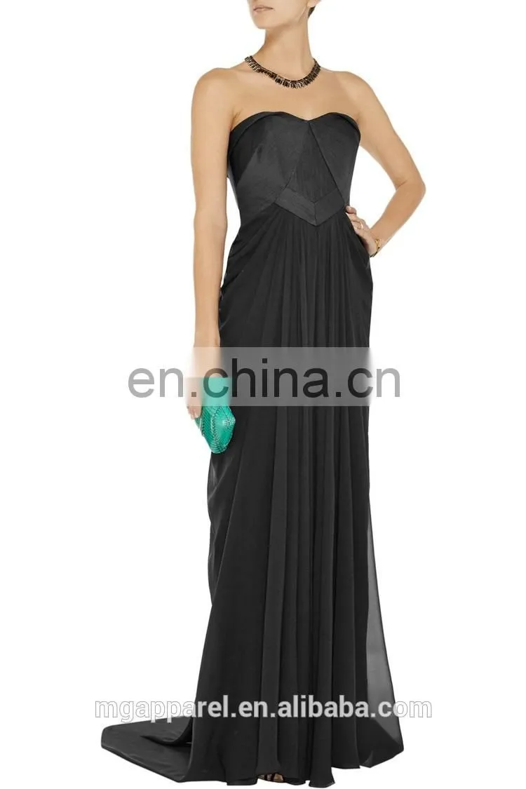 ladies long evening party wear gown sexy off shoulder black long gown dresses, evening gown