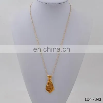 Hot style crystal necktie pendant necklace