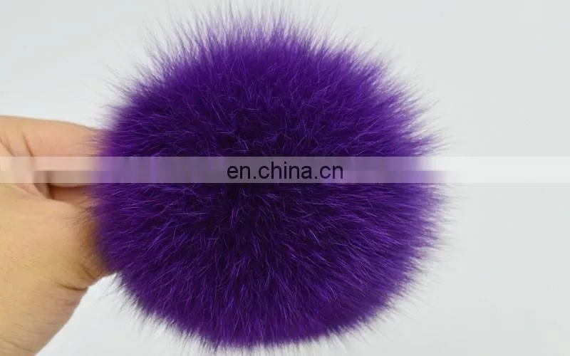 2016 Fashion Genuine Fox Fur Hat Accessory Pom Poms Wholesale Fur Ponpon