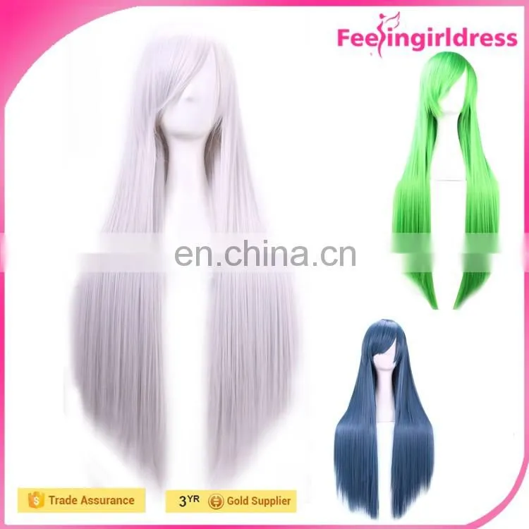 Fast Shipping Lady Wholesale Yellow Cosplay Sexy Synthetic Wig