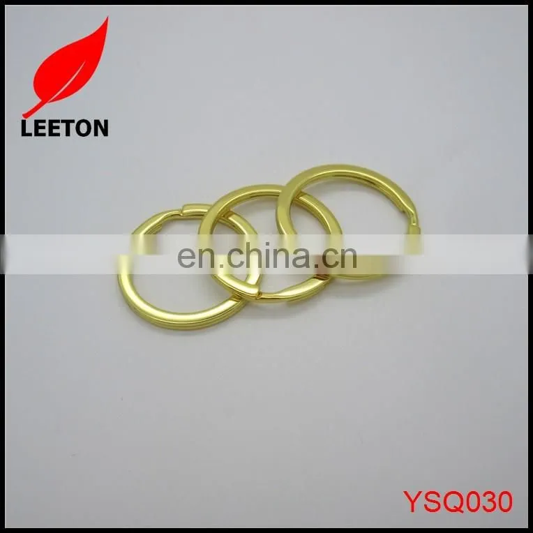 30mm Shiny gold flat split ring for gift