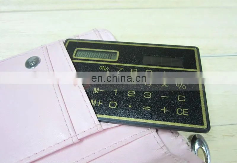 Solar Power Promotion Gift Thin Pocket 3mm Thickness Waterproof Pouch Bag Mini Card Calculator