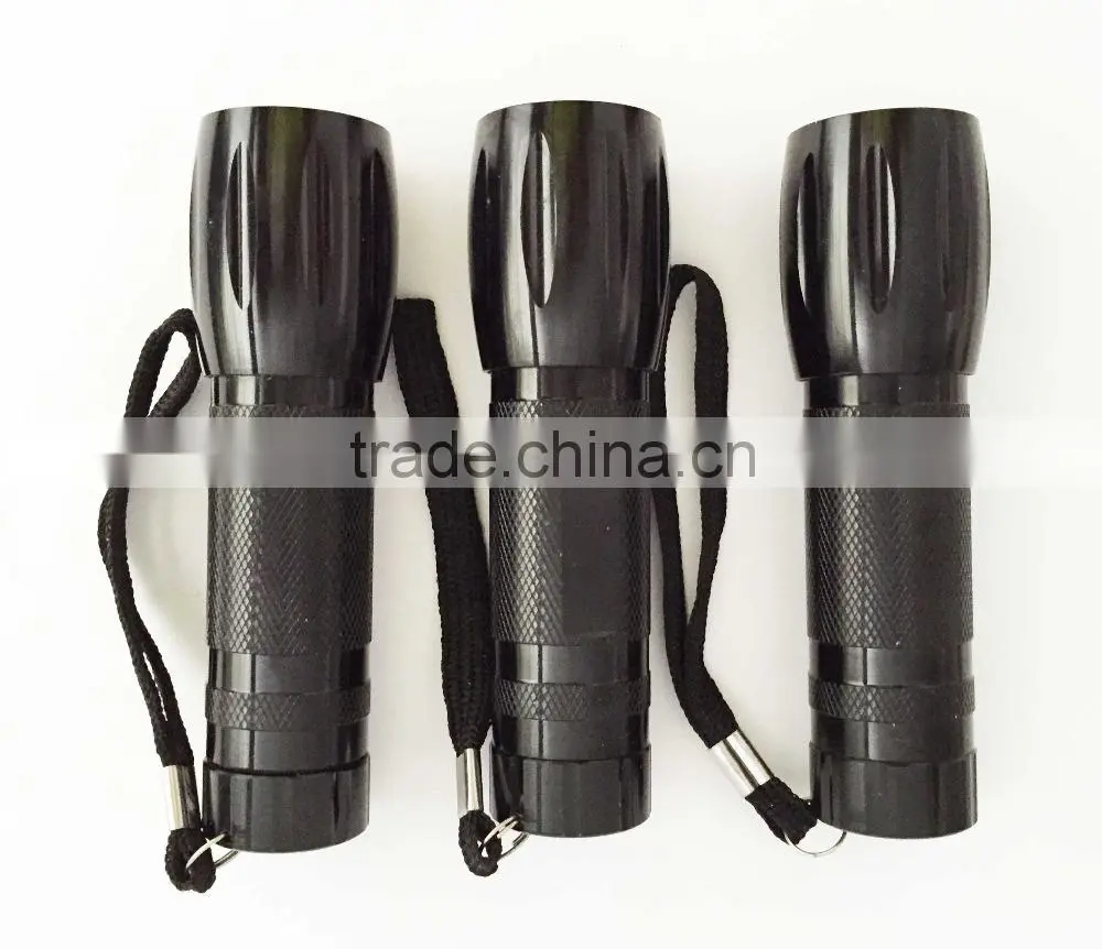 Super bright 9 LED Aluminium led torch flashlight