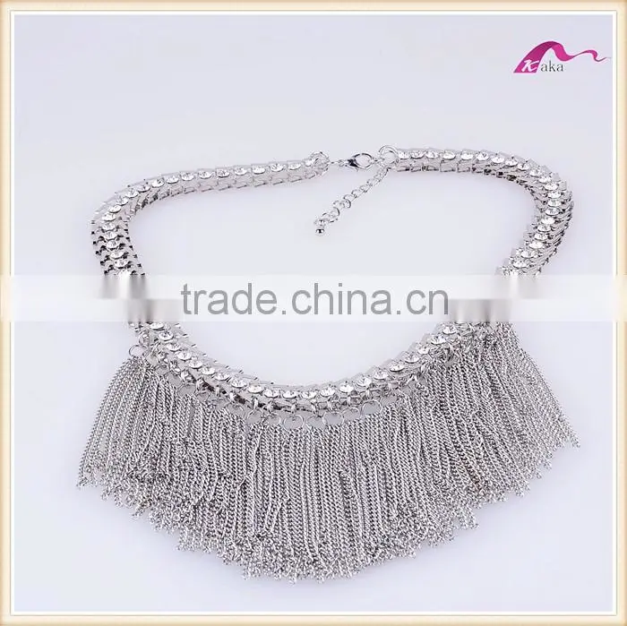 Latest Design Wholesale Chunky Tassel Statement Necklace In China