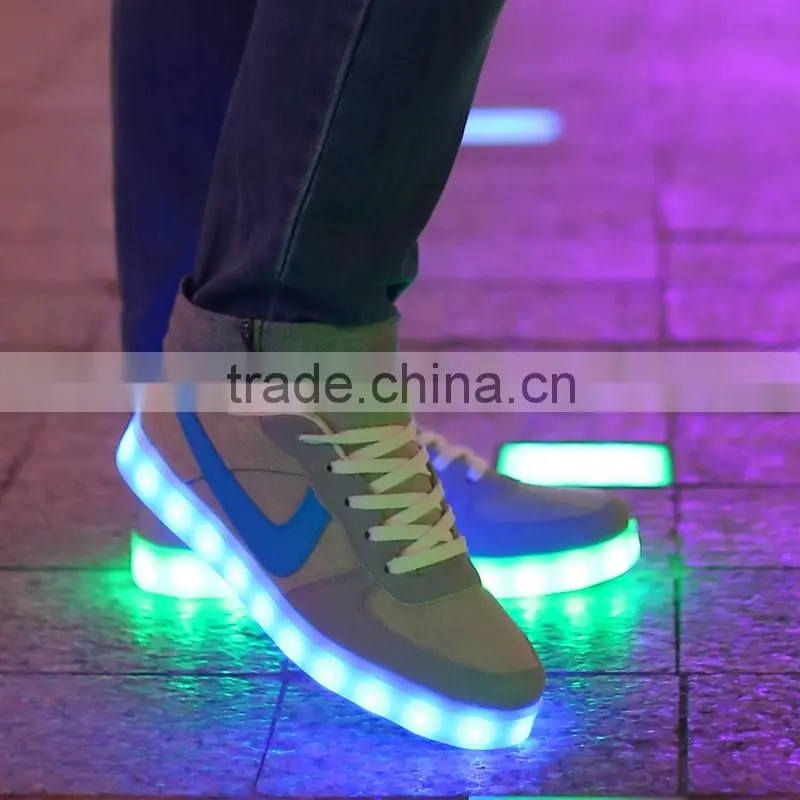 2016 Crazy hot selling PU shoes for men led shoes